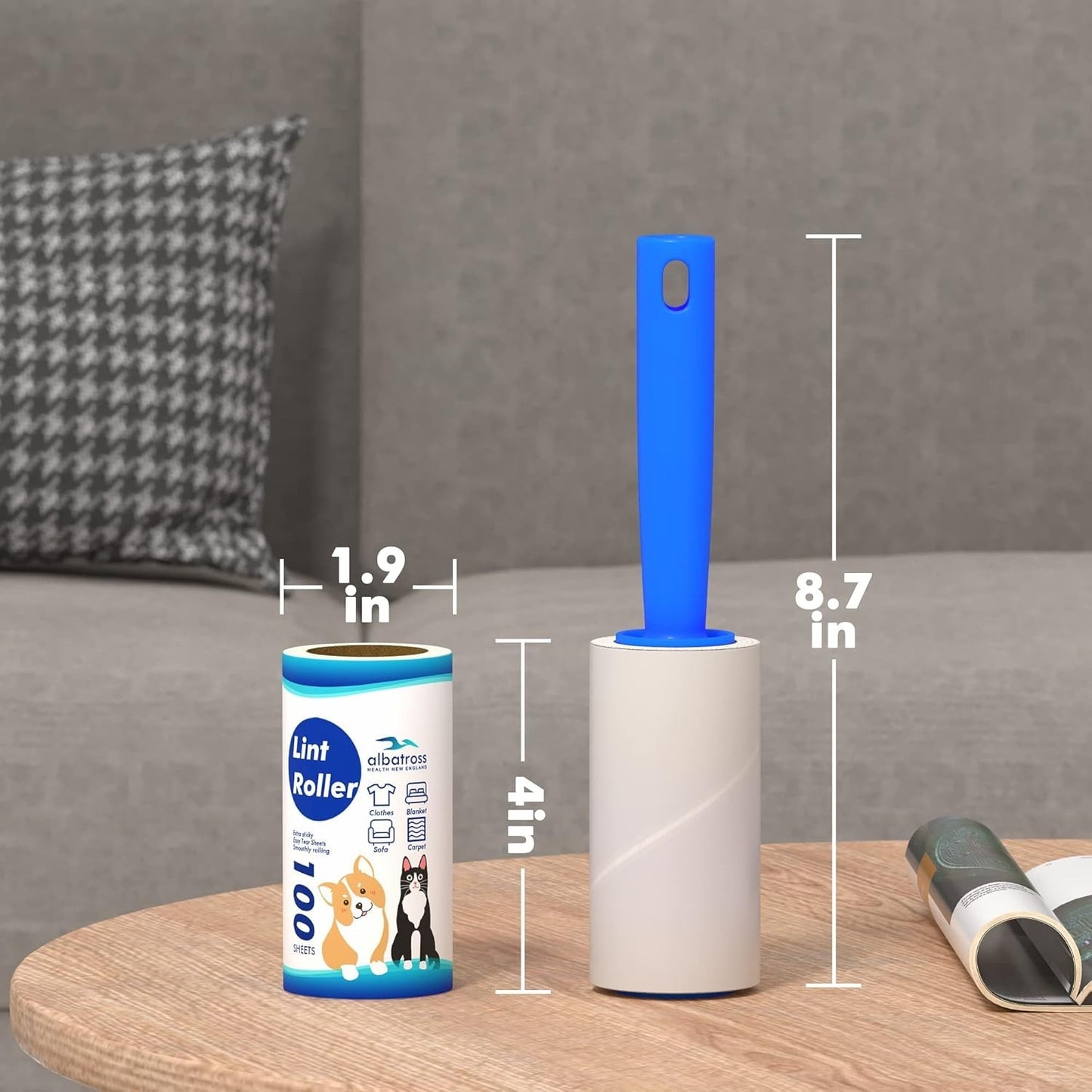 Extra Sticky Pet Hair Roller Refills – Lint & Fur Remover Sheets for Dogs and Cats