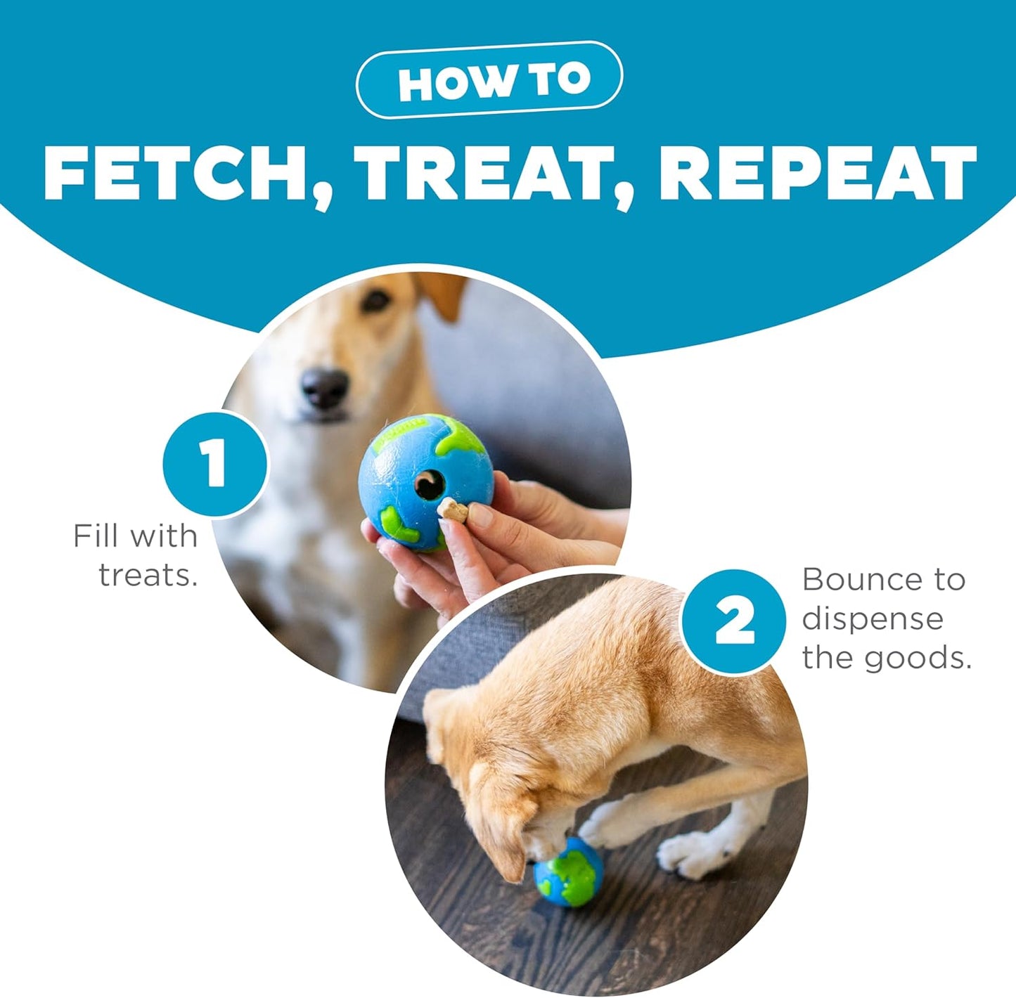 Interactive Treat Dispensing Dog Ball – Durable Chew Toy for Small Dogs