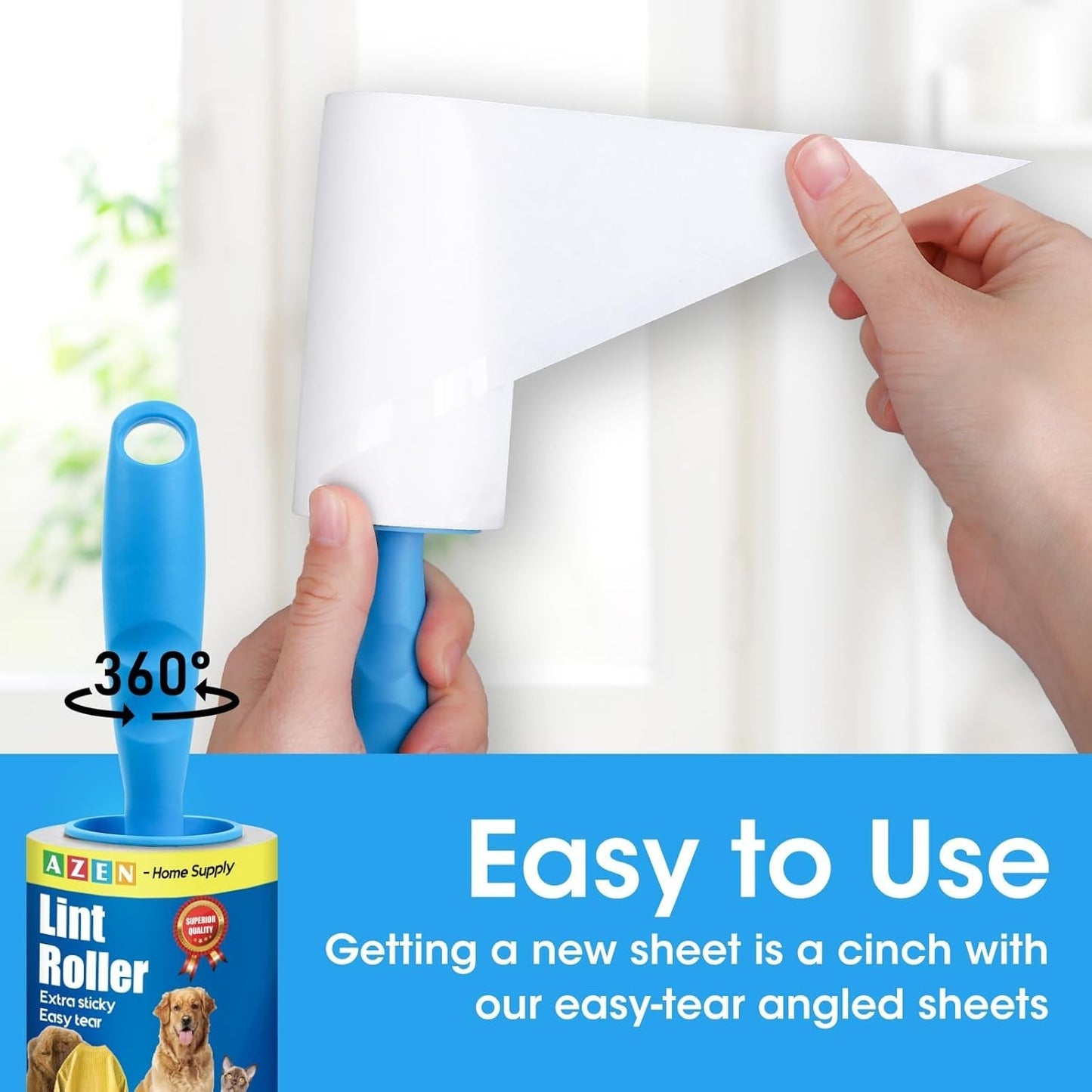 Extra Sticky Pet Hair Roller Refills – Lint & Fur Remover Sheets for Dogs and Cats