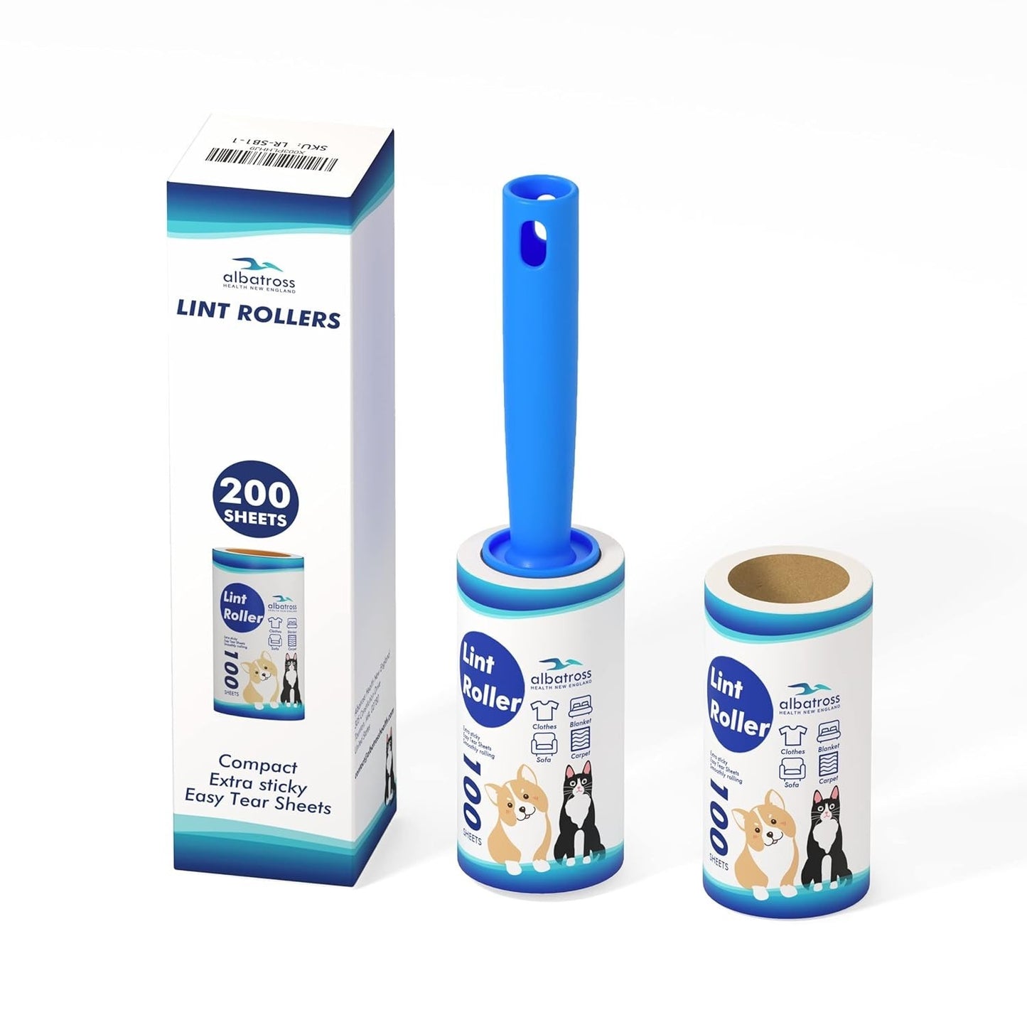 Extra Sticky Pet Hair Roller Refills – Lint & Fur Remover Sheets for Dogs and Cats