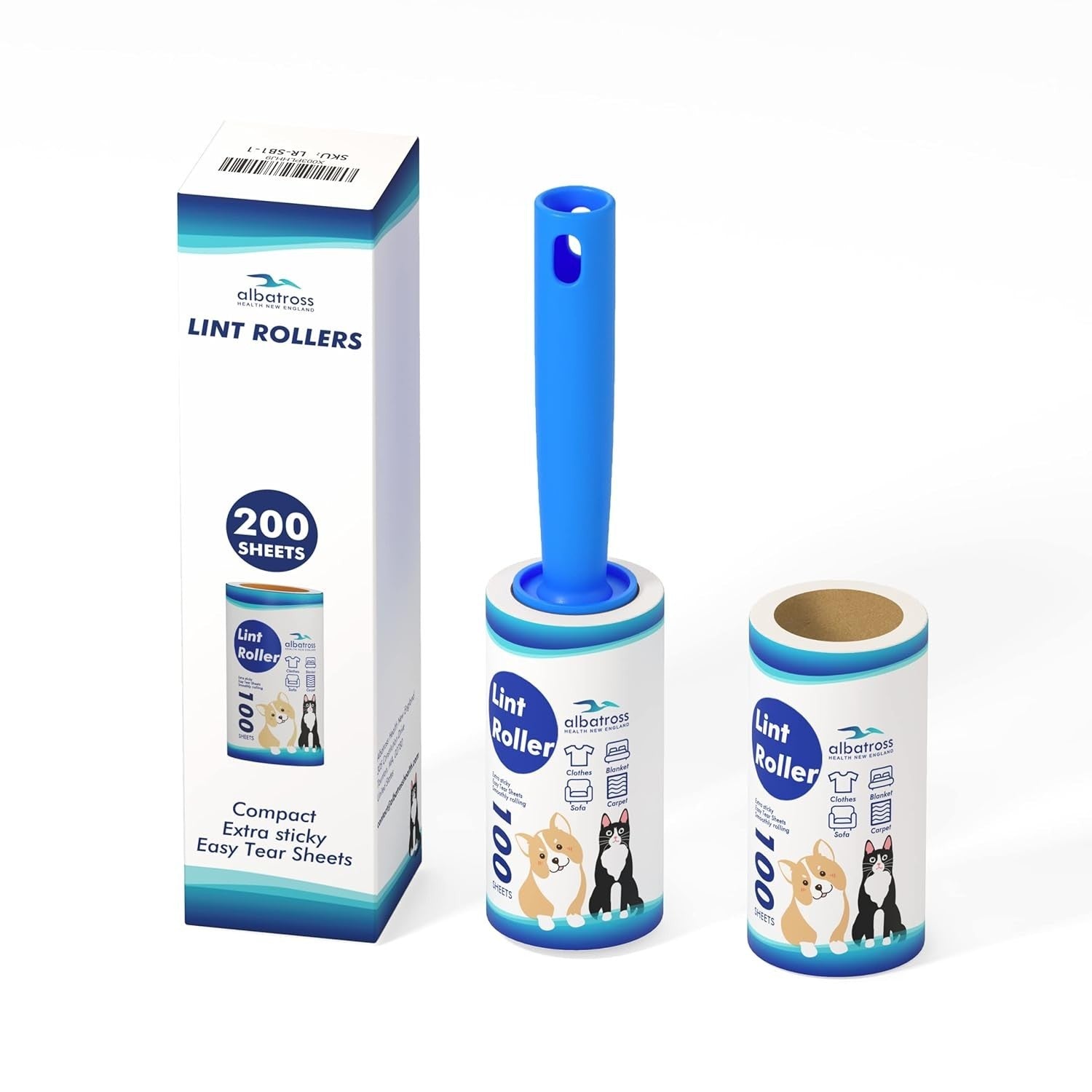 Extra Sticky Pet Hair Roller Refills – Lint & Fur Remover Sheets for Dogs and Cats