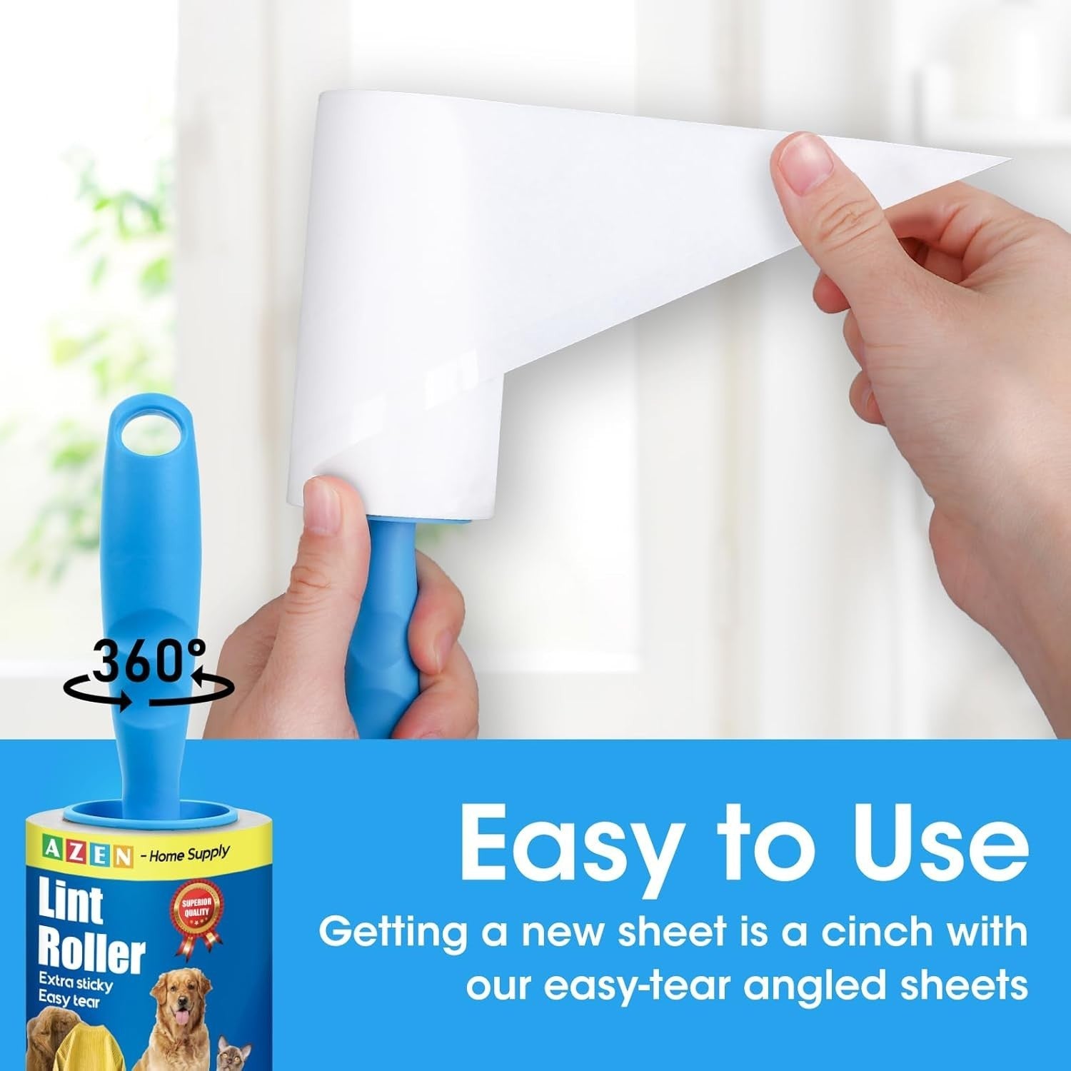 Extra Sticky Pet Hair Roller Refills – Lint & Fur Remover Sheets for Dogs and Cats